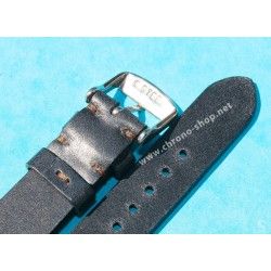 VINTAGE STYLE SOFT LEATHER BLACK CARBONIC COLOR WATCHES STRAP 20mm LUGS