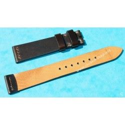 ★☆Handcrafted Genuine Cowboy watches strap Horween Shell Cordovan Leather Watch Band Bracelet Chocolate color 18mm★☆