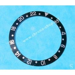 Rolex GMT Master All Black watch Black color S/S 16700, 16710, 16760 Bezel 24H Insert Part FAT FONT SERIFS FADED