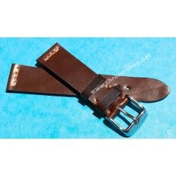 ★☆Handcrafted Genuine Cowboy watches strap Horween Shell Cordovan Leather Watch Band Bracelet Chocolate color 18mm★☆