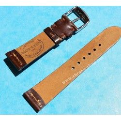 ★☆Handcrafted Genuine Cowboy watches strap Horween Shell Cordovan Leather Watch Band Bracelet Chocolate color 18mm★☆