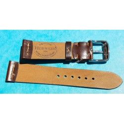 ★☆Handcrafted Genuine Cowboy watches strap Horween Shell Cordovan Leather Watch Band Bracelet Chocolate color 18mm★☆