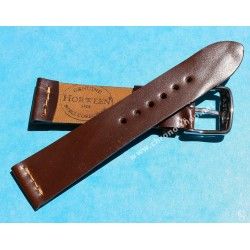 ★☆Handcrafted Genuine Cowboy watches strap Horween Shell Cordovan Leather Watch Band Bracelet Chocolate color 18mm★☆