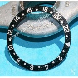 Rolex GMT Master All Black watch Black color S/S 16700, 16710, 16760 Bezel 24H Insert Part FAT FONT