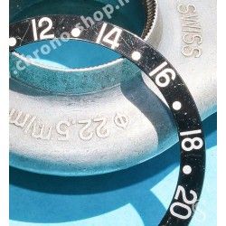 Rolex GMT Master All Black watch Black color S/S 16700, 16710, 16760 Bezel 24H Insert Part FAT FONT