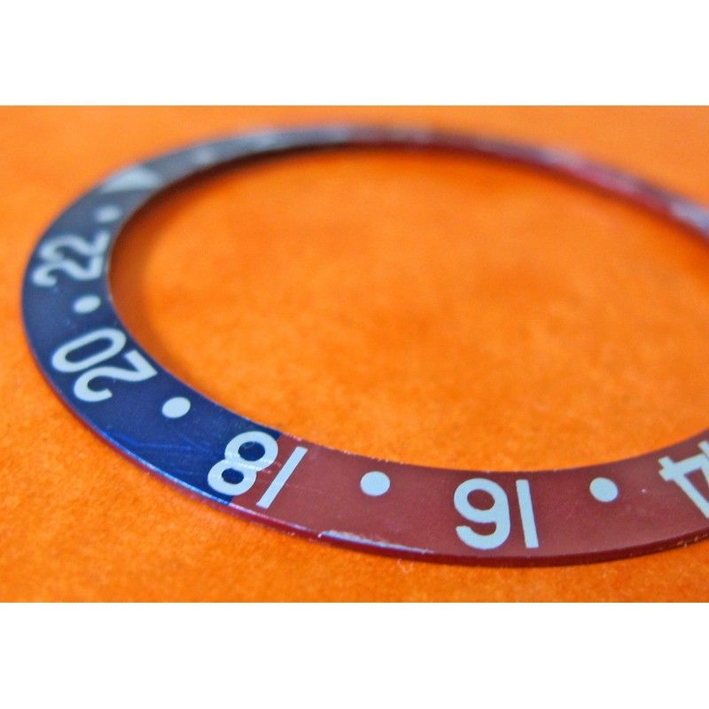 Vintage Rolex GMT Master 1675 16750 Pepsi Blue & Red Faded Bezel Watch Insert Part