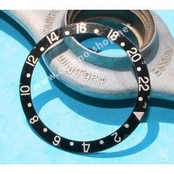 Rolex GMT Master All Black watch Black color S/S 16700, 16710, 16760 Bezel 24H Insert Part FAT FONT