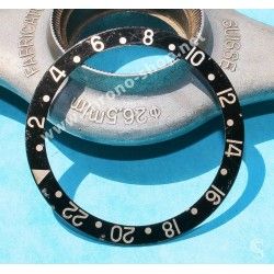 Rolex GMT Master All Black watch Black color S/S 16700, 16710, 16760 Bezel 24H Insert Part FAT FONT