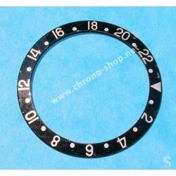 Rolex GMT Master All Black watch Black color S/S 16700, 16710, 16760 Bezel 24H Insert Part FAT FONT