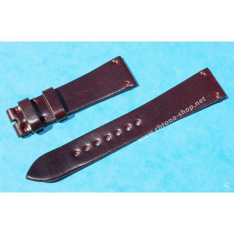 ★☆☆ BRACELET MONTRES COW BOY HORWEEN SHELL CUIR CORDOVAN ULTRA FIN 20mm COULEUR NOIR ★☆☆