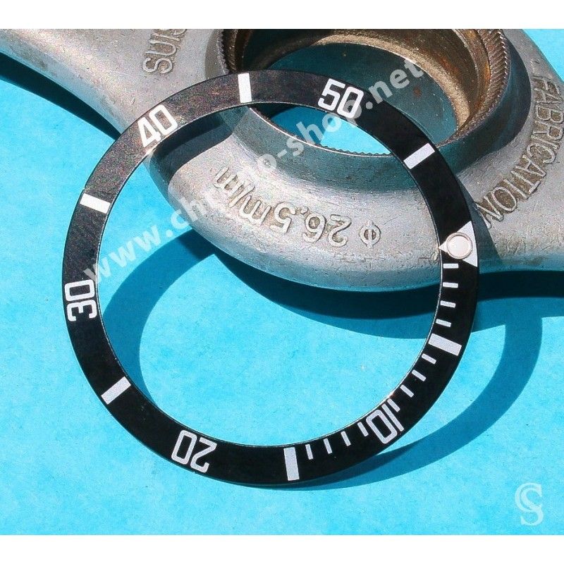 ROLEX RARE INSERT NOIR MONTRES 168000, 16800, 16610 SUBMARINER DATE PERLE LUMINOVA