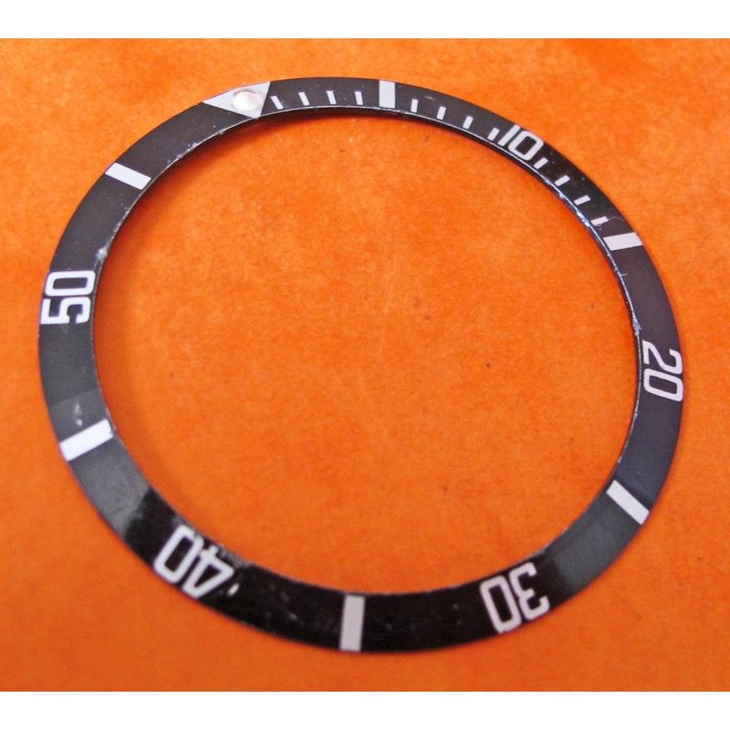 BLACK FAT FRONT ROLEX SUBMARINER BEZEL INSERT 5513 - 1680 - 5512 -1665 TRITIUM PEARL