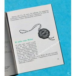 Rolex 1969 Vintage Collectable Booklet manual watch Su Rolex Oyster Spanish 5513, 1680, 1675, 6263, 1500 watches