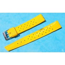 Vintage Yellow Watch 70's 16mm ALASKA Tropic SUB Dive Strap New Old Stock Watch Band nos