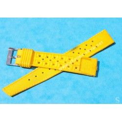 Vintage Yellow Watch 70's 16mm ALASKA Tropic SUB Dive Strap New Old Stock Watch Band nos