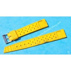 Vintage Yellow Watch 70's 16mm ALASKA Tropic SUB Dive Strap New Old Stock Watch Band nos