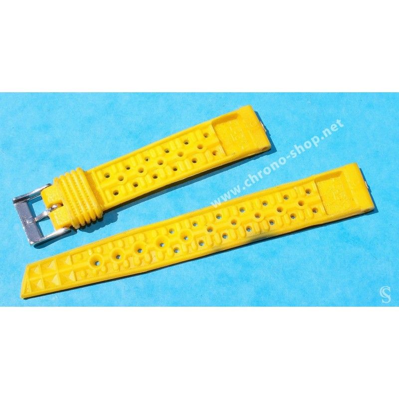 Bracelet De Montre Casio Vintage En Caoutchouc Pour Plongée - Largeur 2 Cm, Référence 140f6 H - Occasion