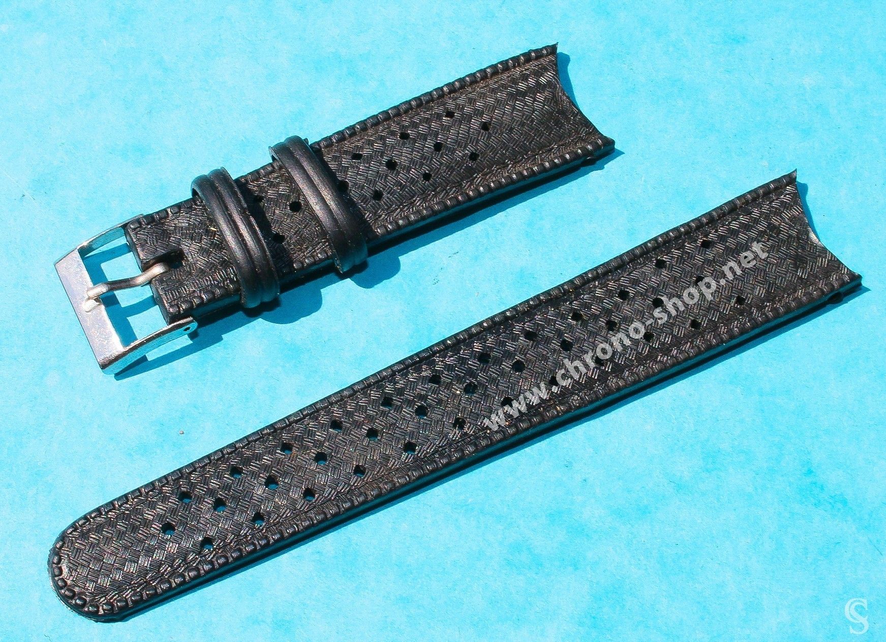 Genuine 70's 19mm Tropic Swiss dive watch strap bracelet curved ends