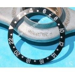 Rolex GMT Master All Black watch Black color S/S 16700, 16710, 16760 Bezel 24H Insert Part FAT FONT