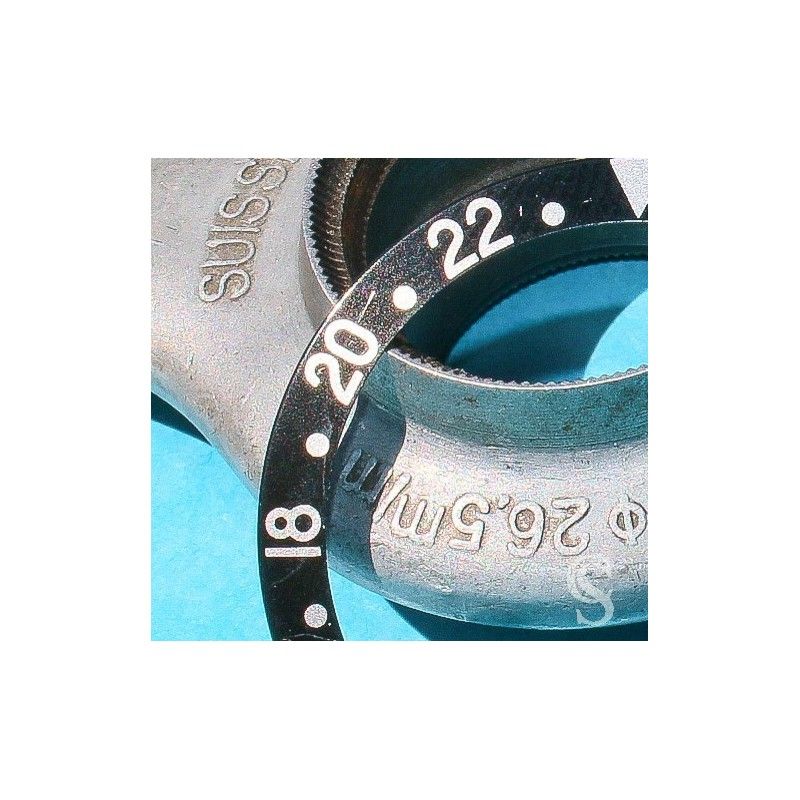 Rolex GMT Master All Black watch Black color S/S 16700, 16710, 16760 Bezel 24H Insert Part FAT FONT