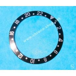 Rolex GMT Master All Black watch Black color S/S 16700, 16710, 16760 Bezel 24H Insert Part FAT FONT