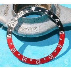 Rolex GMT Master Coke watch Faded Red & Black color S/S 16700, 16710, 16760 Bezel 24H Insert Part FAT FONT SERFIS