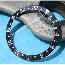 Rolex GMT Master All Black watch Black color S/S 16700, 16710, 16760 Bezel 24H Insert Part FAT FONT SERIFS