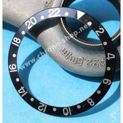 Rolex GMT Master All Black watch Black color S/S 16700, 16710, 16760 Bezel 24H Insert Part FAT FONT SERIFS