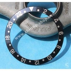 Rolex GMT Master All Black watch Black color S/S 16700, 16710, 16760 Bezel 24H Insert Part FAT FONT SERIFS