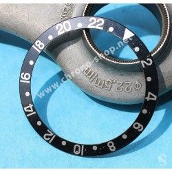 Rolex GMT Master All Black watch Black color S/S 16700, 16710, 16760 Bezel 24H Insert Part FAT FONT SERIFS