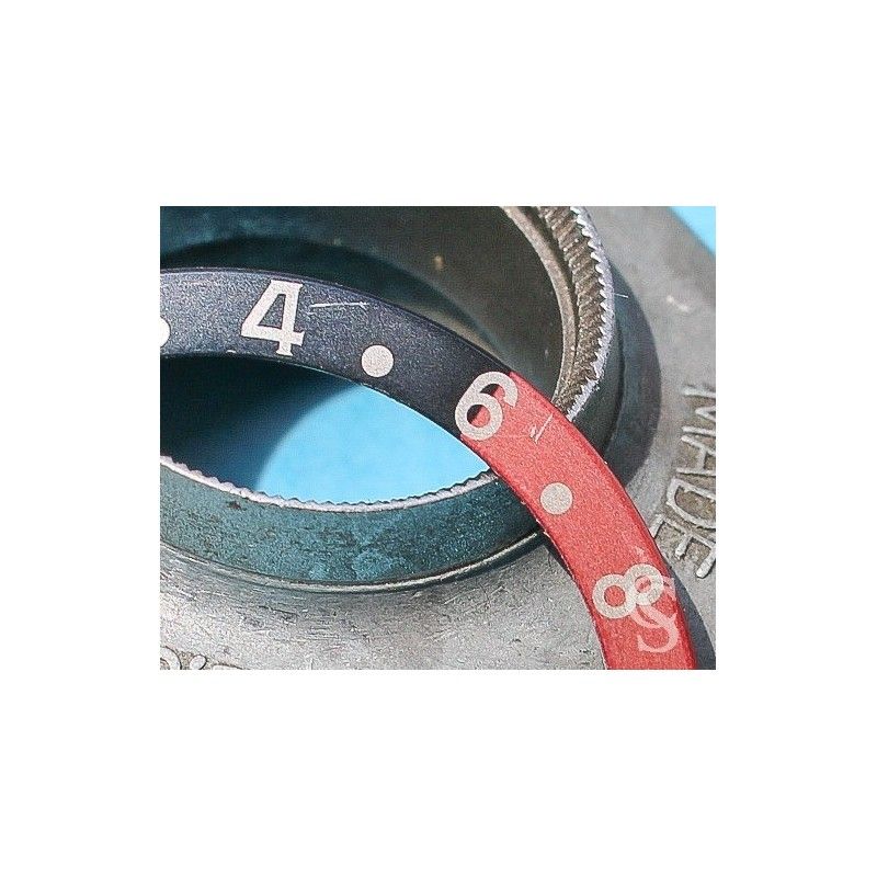 Rolex GMT Master Coke watch Faded Red & Black color S/S 16700, 16710, 16760 Bezel 24H Insert Part FAT FONT SERIFS