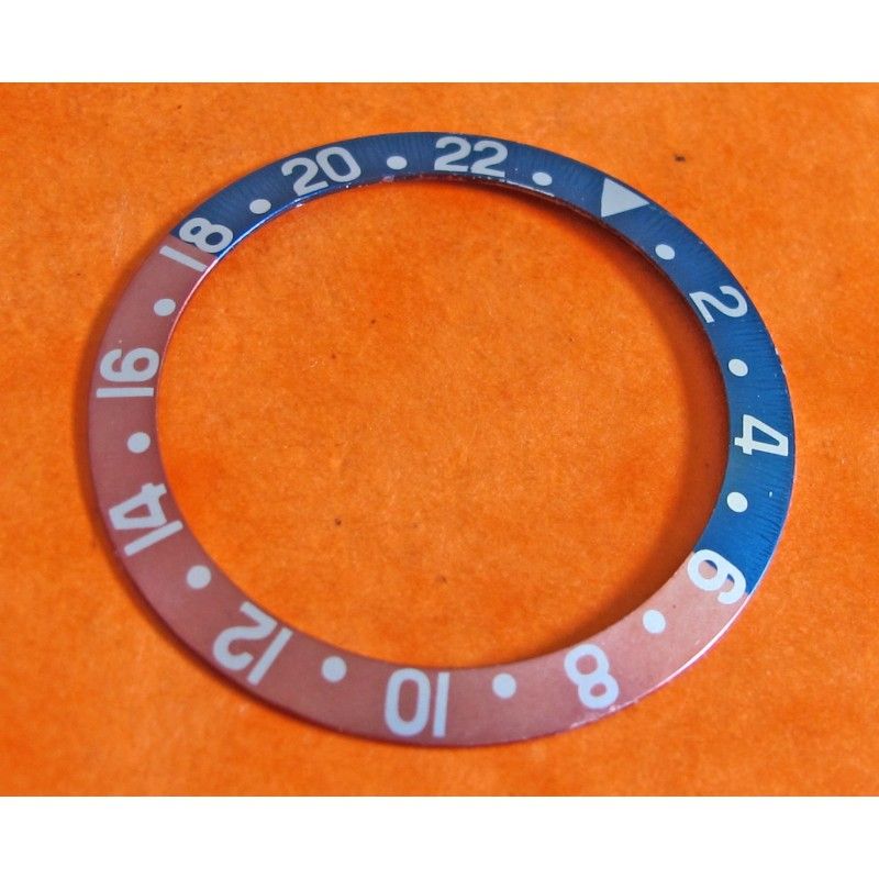 Rare FAT FRONT Copper Faded Rolex Vintage 1675 16750 Pepsi GMT Bezel insert inlay Mark II