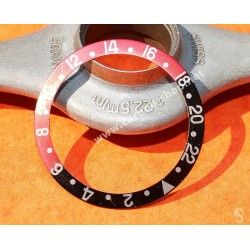 Rolex GMT Master Coke watch Faded Pink & Black color S/S 16700, 16710, 16760 Bezel 24H Insert Part FAT FONT SERIFS