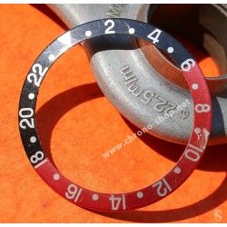 Rolex GMT Master Coke watch Faded Pink & Black color S/S 16700, 16710, 16760 Bezel 24H Insert Part FAT FONT SERIFS