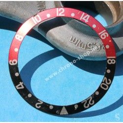 Rolex GMT Master Coke watch Faded Pink & Black color S/S 16700, 16710, 16760 Bezel 24H Insert Part FAT FONT SERIFS