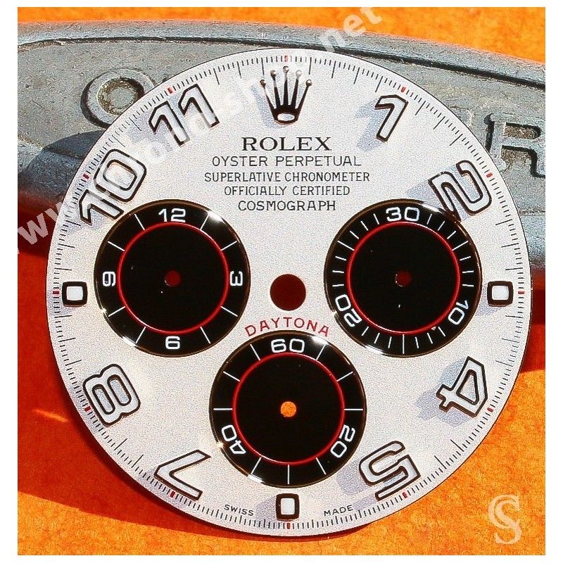 ★★ RARE Cadran Rolex Cosmograph Daytona RACING DIAL ARABIC PANDA or blanc Ref.116509,116519,116520 Cal 4130 NEUF ★★