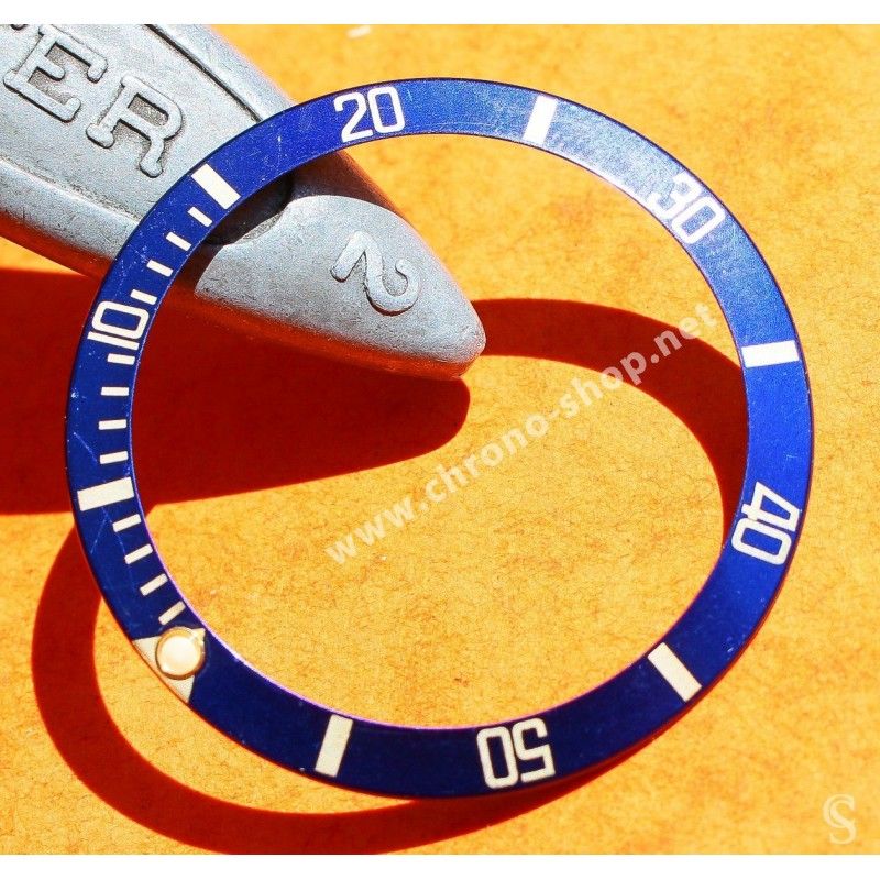 Rolex Submariner Date 18k Gold & 16613, 16803, 16808, 16618 Watch Bezel Electric Blue Insert Graduated Tritium Dot